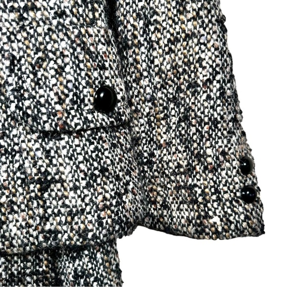 CHRISTIAN DIOR Vintage 1960's Matching Tweed Dress + Blazer Suit Set - Picture 11 of 16
